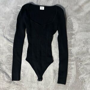 Abercrombie and Fitch black blouse bodysuit